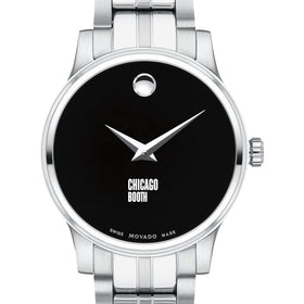 Chicago Booth Women&#39;s Movado Stainless Steel Watch with Black Dial Shot #1