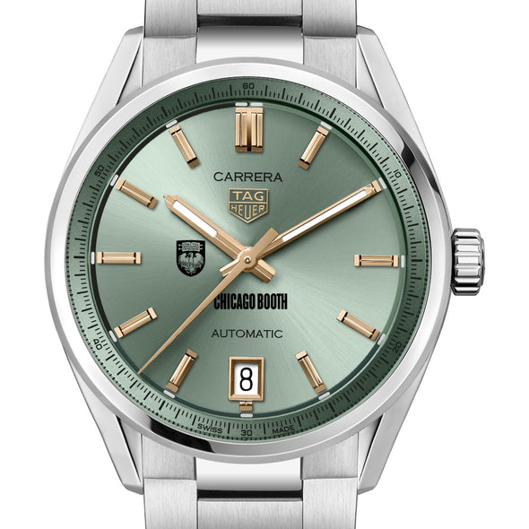 Chicago Booth Women&#39;s TAG Heuer Steel Carrera with Green Dial Shot #1