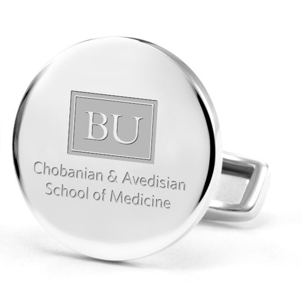 Chobanian &amp; Avedisian School of Medicine Cufflinks in Sterling Silver Shot #2