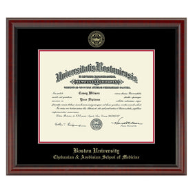 Chobanian &amp; Avedisian School of Medicine Diploma Frame, the Fidelitas Shot #1