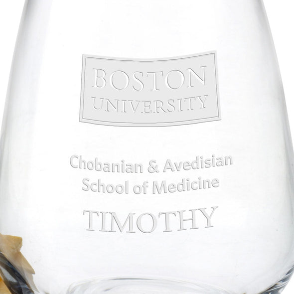 Chobanian &amp; Avedisian School of Medicine Stemless Wine Glasses Shot #3