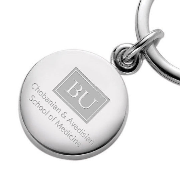 Chobanian &amp; Avedisian School of Medicine Sterling Silver Insignia Key Ring Shot #2