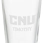 Christopher Newport University 16 oz Pint Glass Shot #3