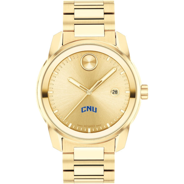 Christopher Newport University Men&#39;s Movado BOLD Gold with Date Window Shot #2