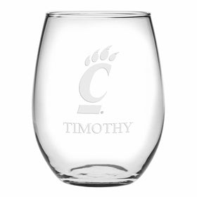 Cincinnati Stemless Wine Glasses Made in the USA Shot #1