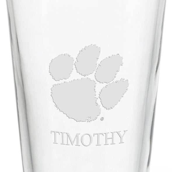 Clemson 16 oz Pint Glass Shot #3