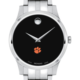 Clemson Men&#39;s Movado Collection Stainless Steel Watch with Black Dial Shot #1