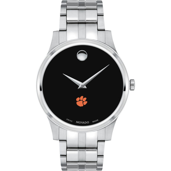 Clemson Men&#39;s Movado Collection Stainless Steel Watch with Black Dial Shot #2