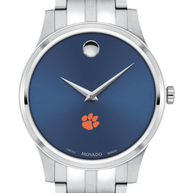 Clemson Men&#39;s Movado Collection Stainless Steel Watch with Blue Dial Shot #1