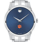 Clemson Men's Movado Collection Stainless Steel Watch with Blue Dial Shot #1