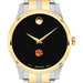 Clemson Men's Movado Collection Two-Tone Watch with Black Dial