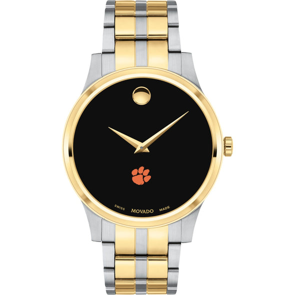 Clemson Men&#39;s Movado Collection Two-Tone Watch with Black Dial Shot #2