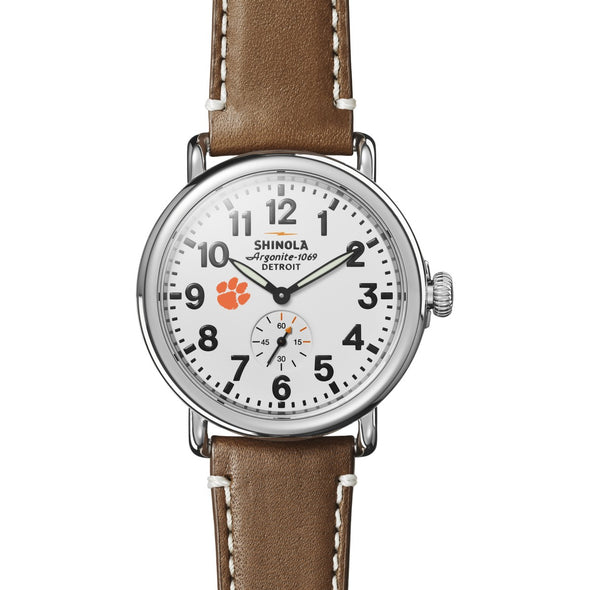 Clemson Shinola Watch, The Runwell 41 mm White Dial Shot #2