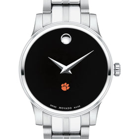 Clemson Women&#39;s Movado Stainless Steel Watch with Black Dial Shot #1