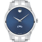 CNU Men's Movado Collection Stainless Steel Watch with Blue Dial Shot #1