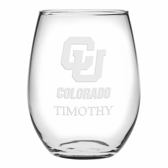 Colorado Stemless Wine Glasses Made in the USA Shot #1