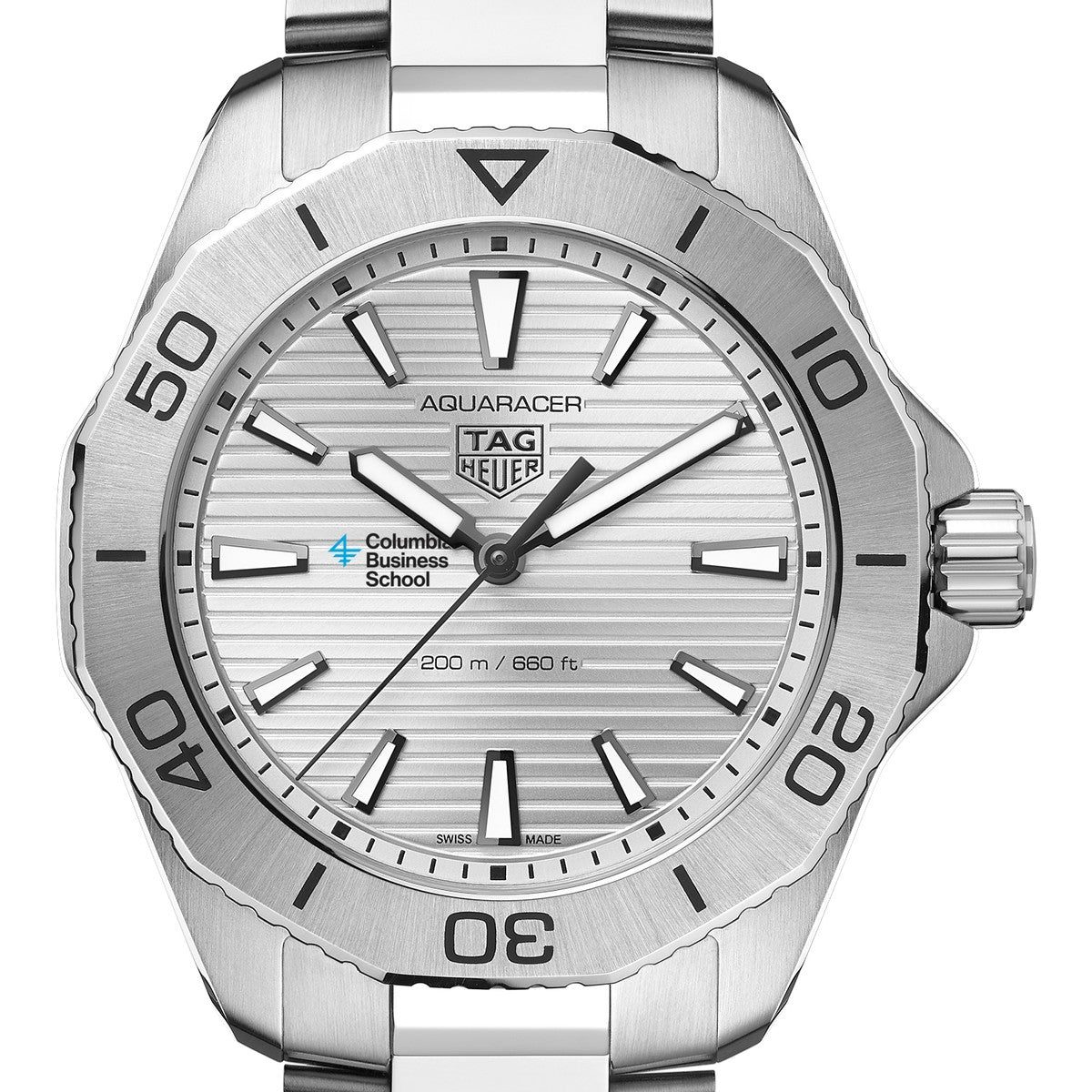 Columbia Business Men s TAG Heuer Steel Aquaracer with Silver Dial