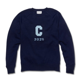 2025 Columbia Class Year Navy Blue and Light Blue Sweater Shot #1