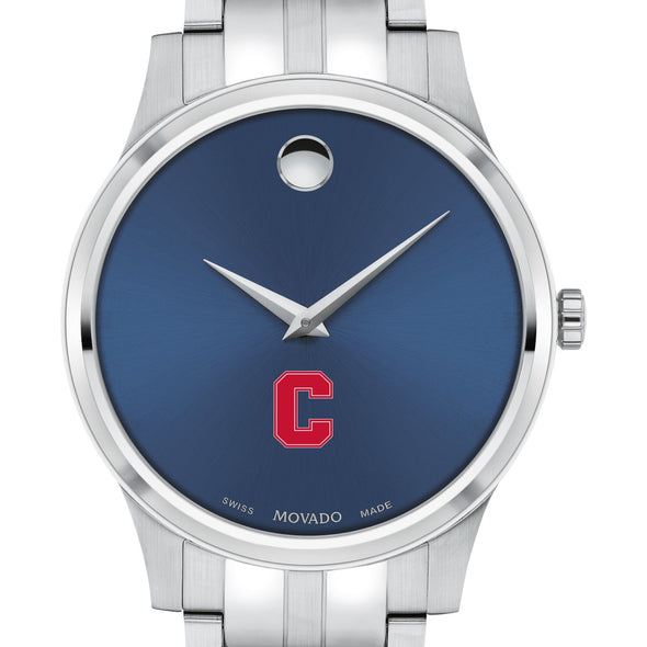 Cornell Men&#39;s Movado Collection Stainless Steel Watch with Blue Dial Shot #1