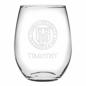 Cornell Stemless Wine Glasses Made in the USA Shot #1