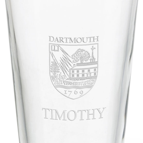 Dartmouth College 16 oz Pint Glass Shot #3