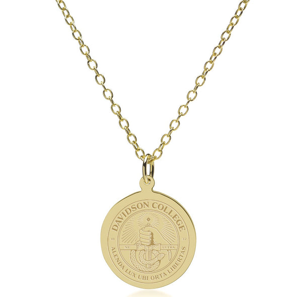 Davidson 14K Gold Pendant &amp; Chain Shot #2