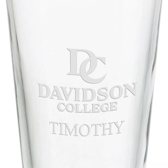 Davidson College 16 oz Pint Glass Shot #3