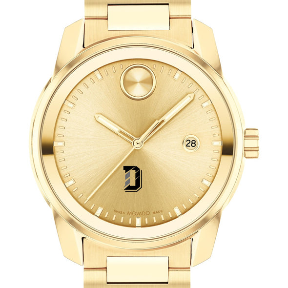 Davidson College Men&#39;s Movado BOLD Gold with Date Window Shot #1