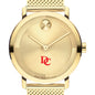 Davidson College Men's Movado BOLD Gold with Mesh Bracelet Shot #1