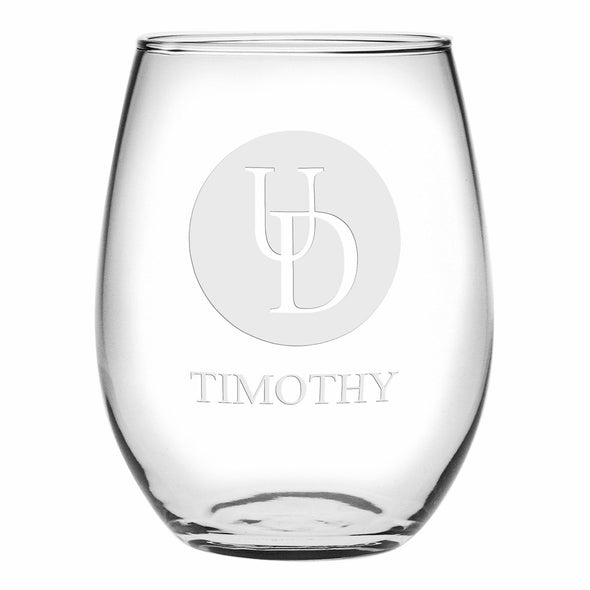 Delaware Stemless Wine Glasses Made in the USA Shot #1