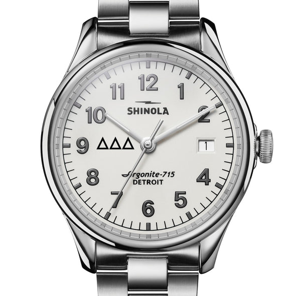 Delta Delta Delta Shinola Watch, The Vinton 38 mm Alabaster Dial at M.LaHart &amp; Co. Shot #1