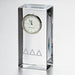 Delta Delta Delta Tall Glass Desk Clock by Simon Pearce