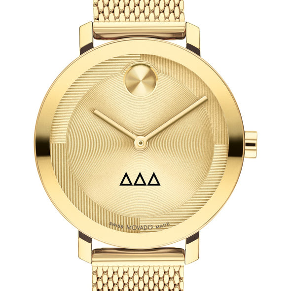 Delta Delta Delta Women&#39;s Movado Bold Gold with Mesh Bracelet Shot #1