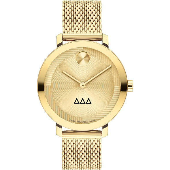 Delta Delta Delta Women&#39;s Movado Bold Gold with Mesh Bracelet Shot #2