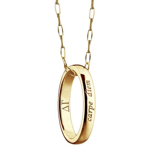 Delta Gamma Monica Rich Kosann &quot;Carpe Diem&quot; Poesy Ring Necklace in Gold Shot #2