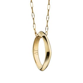 Delta Gamma Monica Rich Kosann Poesy Ring Necklace in Gold Shot #1