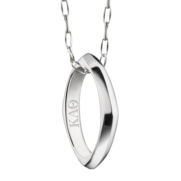 Delta Gamma Monica Rich Kosann Poesy Ring Necklace in Silver Shot #2