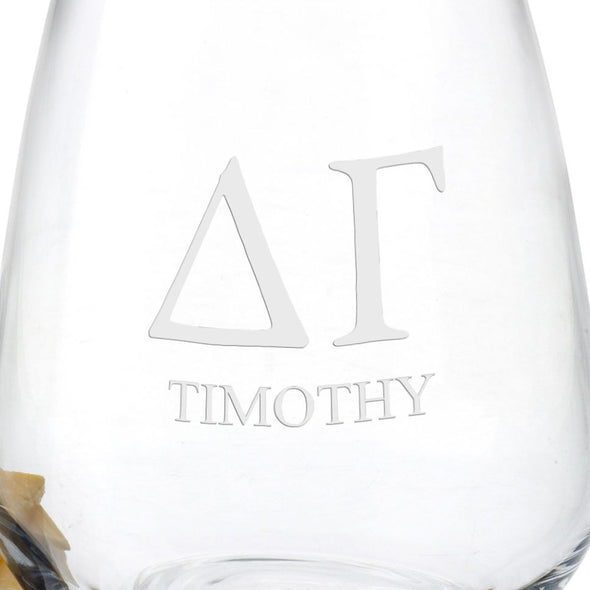 Delta Gamma Stemless Wine Glasses - Set of 2 Shot #3