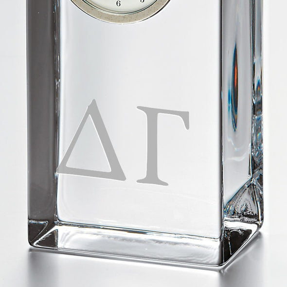 Delta Gamma Tall Glass Desk Clock by Simon Pearce Shot #2