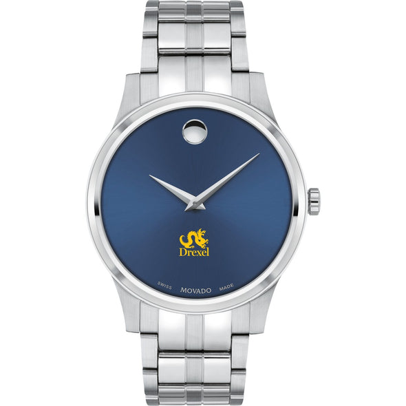 Drexel Men&#39;s Movado Collection Stainless Steel Watch with Blue Dial Shot #2