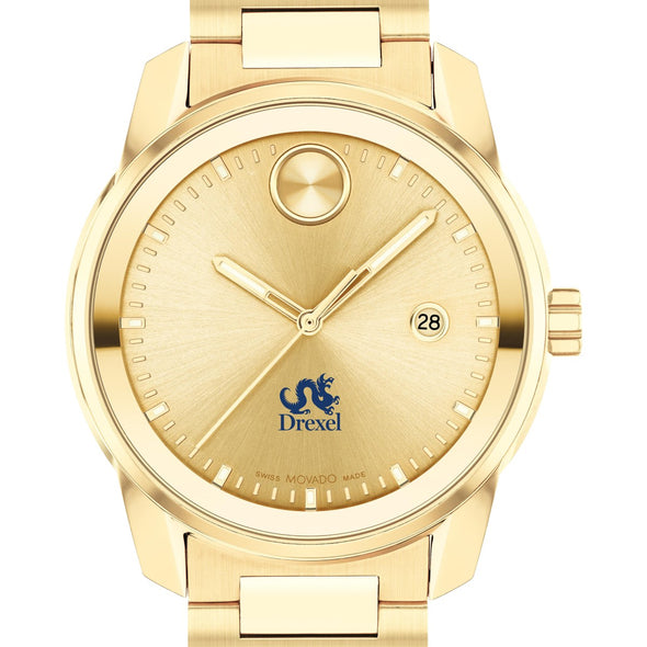 Drexel University Men&#39;s Movado BOLD Gold with Date Window Shot #1