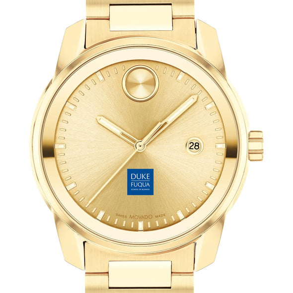 Duke Fuqua School of Business Men&#39;s Movado BOLD Gold with Date Window Shot #1