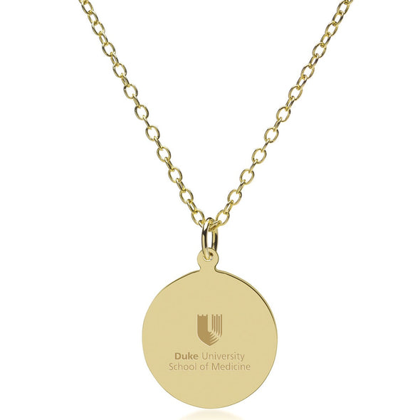 Duke Med 14K Gold Pendant &amp; Chain Shot #2