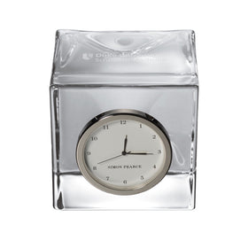 Duke Med Glass Desk Clock by Simon Pearce Shot #1