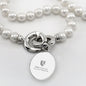 Duke Med Pearl Necklace with Sterling Silver Charm Shot #2