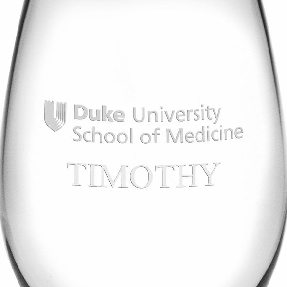 Duke Med Stemless Wine Glasses Made in the USA - Set of 2 Shot #3