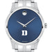 Duke Men's Movado Collection Stainless Steel Watch with Blue Dial