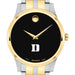 Duke Men's Movado Collection Two-Tone Watch with Black Dial