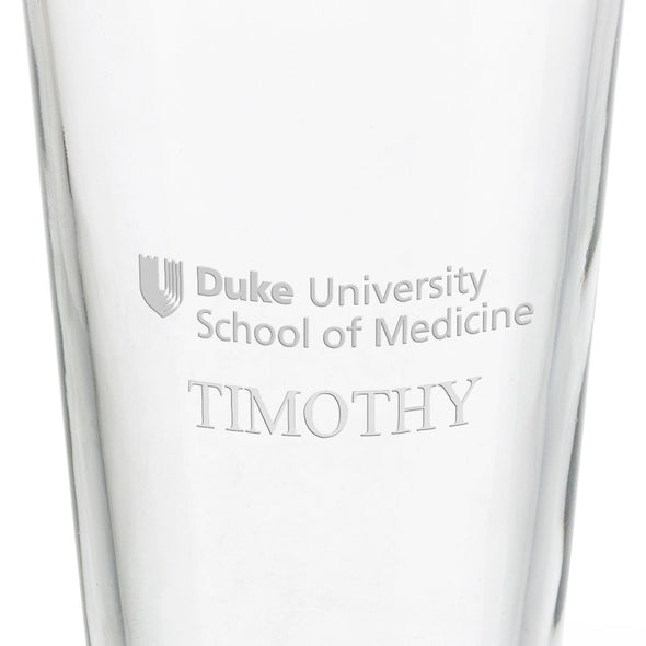 Duke University School of Medicine 16 oz Pint Glass - Set of 2 Shot #3