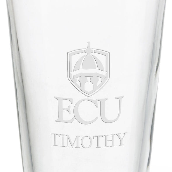 East Carolina University 16 oz Pint Glass Shot #3